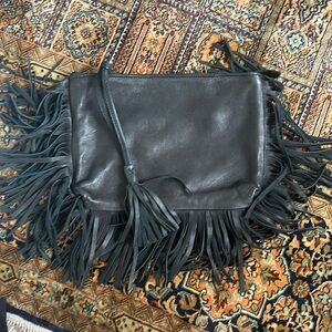 NWT En Shalla Fringe Clutch Bag